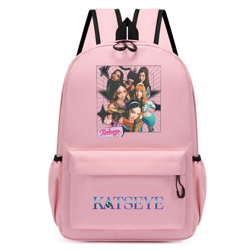 60123-15 Popstars KATSEYE Bedruckter Rucksack Schüler Schule Wasserdichte Tasche
