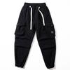 Winter Fleece-lined Thick Pants Men's Warm American vintage Casual Trousers Youth Fashion Loose Ankle-tied Overalls