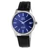 Watch - Q&;Q - S330J302Y - Blue Dial - Sapphire Crystal - Black Leather Strap