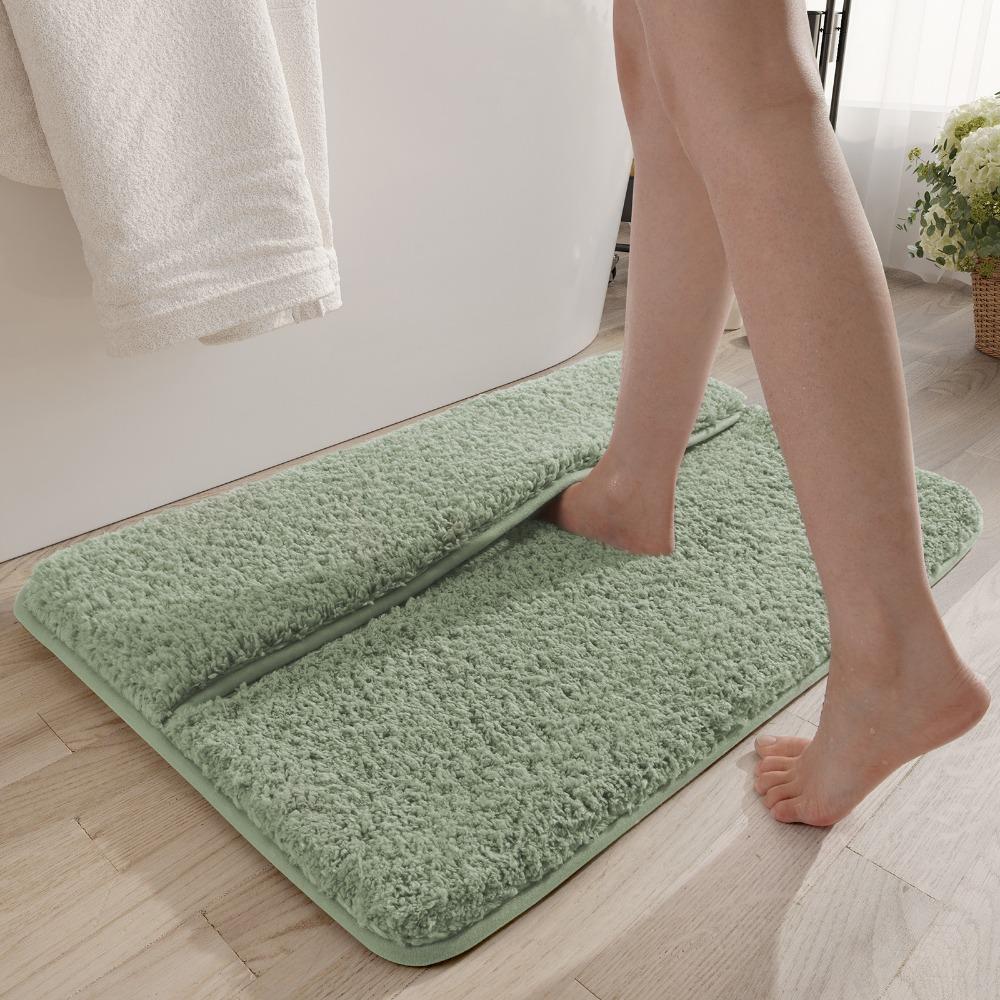 Verdickende Badezimmer-Kaschmirmatte, rutschfeste Teppiche im Waschbecken, Badewannenboden, Duschraum-Fußmatte, Memory Foam 3D-Pad