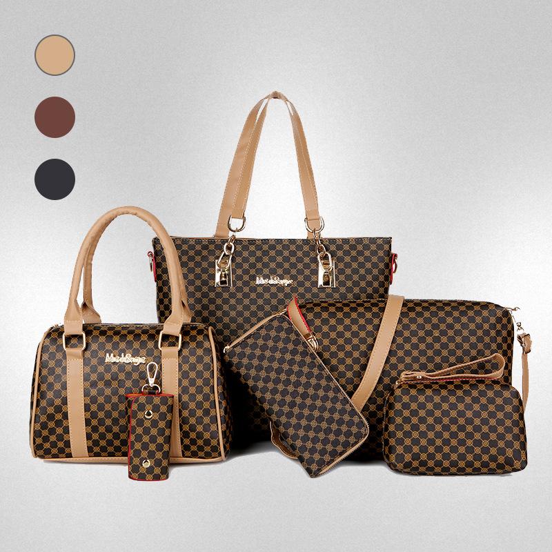 Women's bag new trendy child and mother bag six-piece fashion printing versatile shoulder messenger bag small handbag