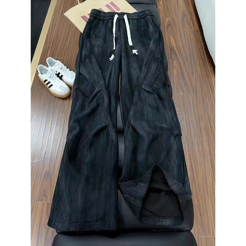 Tie-dye drape texture wide-leg pants men's and women's thin wide-leg loose lazy style versatile casual straight-leg trousers