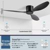 High Power Retro Black Ceiling Fan for Home or Commercial Use - No Light