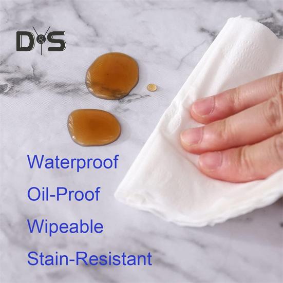 Față de masă rotundă impermeabilă cu margini elastice, model marmură, față de masă ajustată pentru casă, decor pentru petrecere de cină, protecție masă