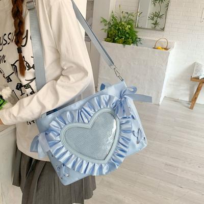 Schnür-PVC Transparente Umhängetasche PU Schleife Handtasche Lässige Anime-Tragetasche Fan-Zubehör