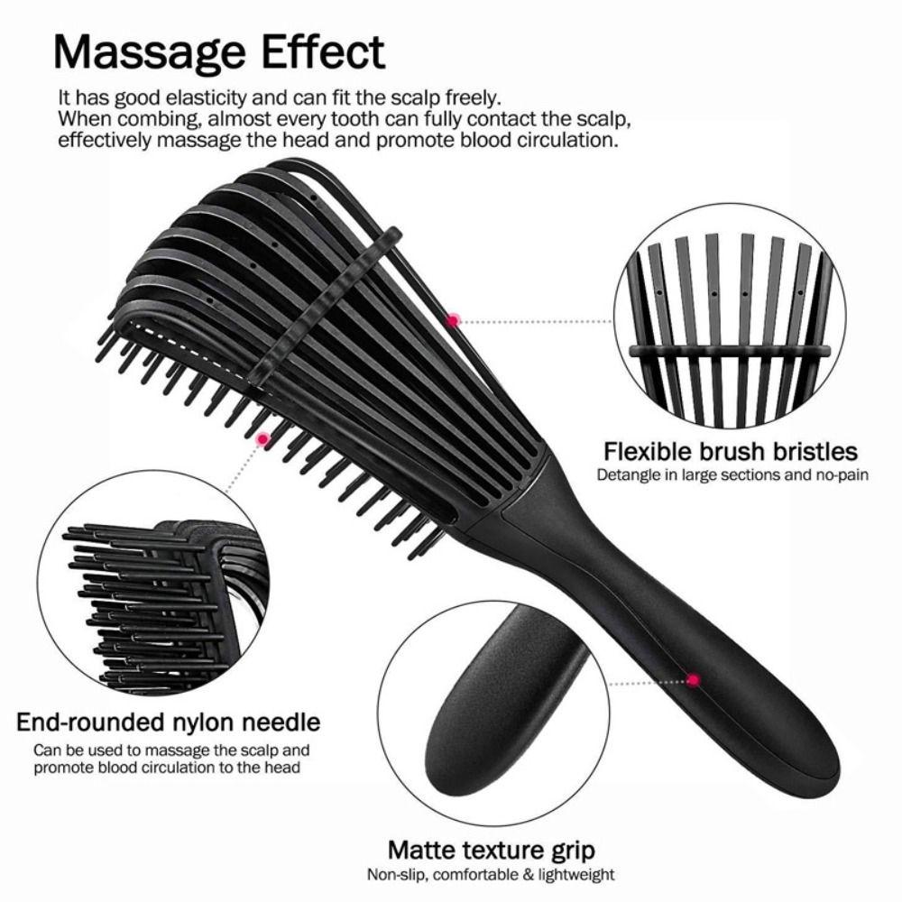 

5PCS/Set Anti Static Detangling Hair Brush Professional Rat Tail Comb Set For All Hair Types