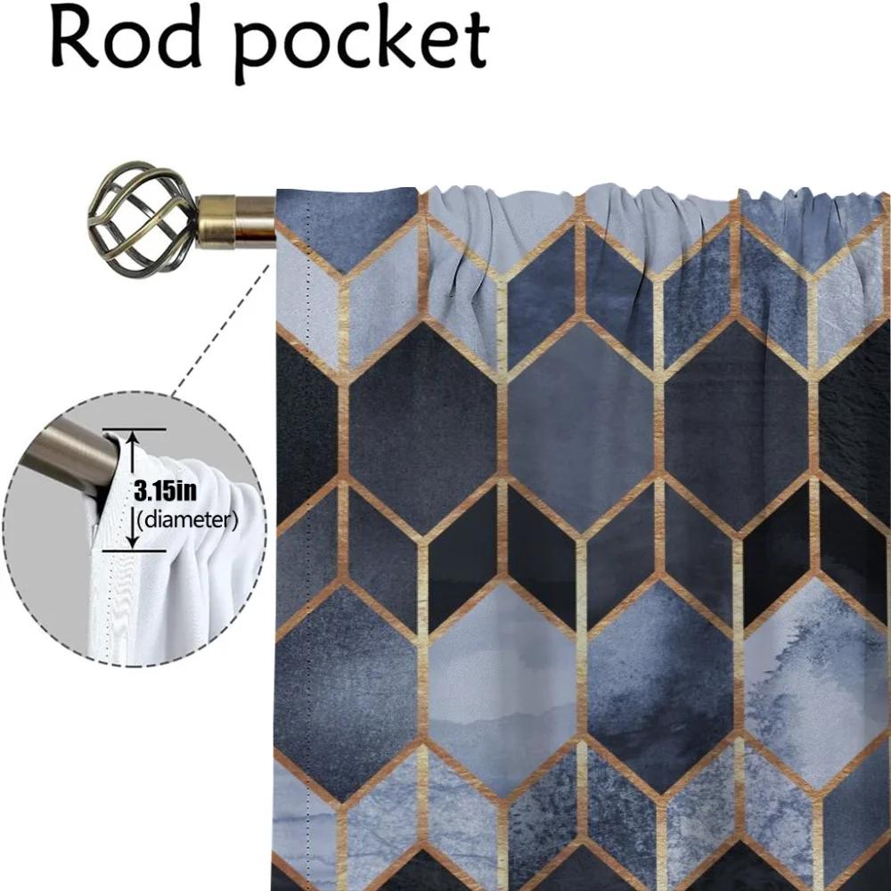 Modern Geometric Prismatic Lattice Partition Curtain Room Panel Living Curtains Tulle Bedroom Shades Darkening Polyester Ideal For