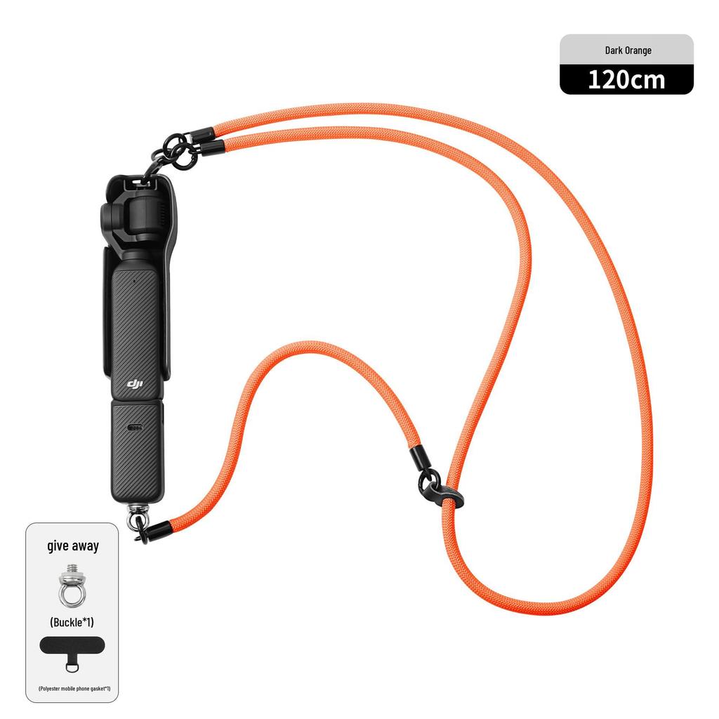 DJI Pocket 3: Vielseitiges Anti-Verlust-Lanyard mit abnehmbarer Handgelenk- und Umhängekordel