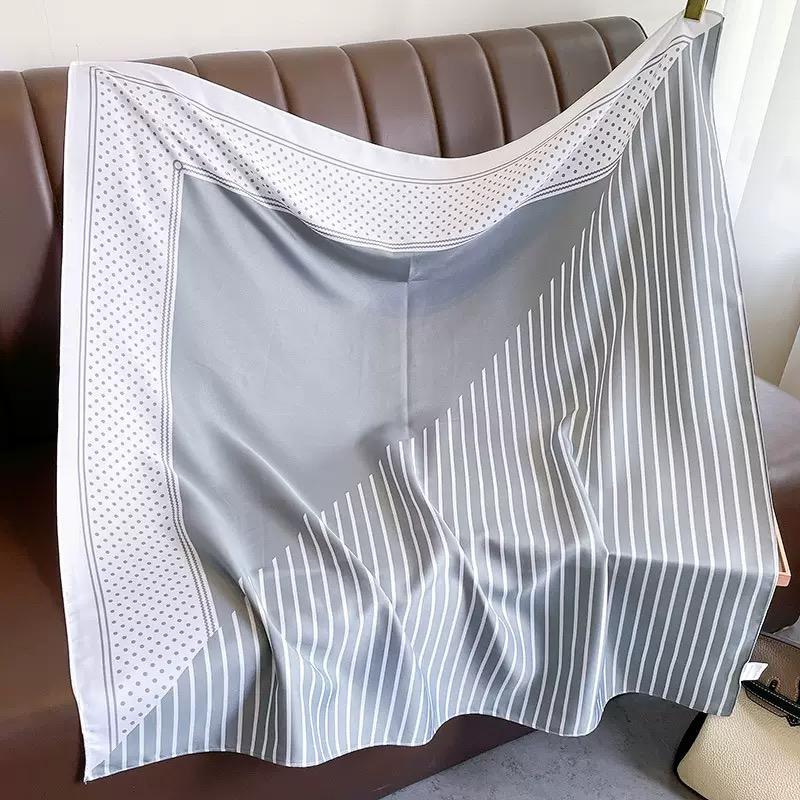 Spring Scarf Women's Luxury Design Polyester Material Smooth Scarf Soft Shawl Beach 90x90cm