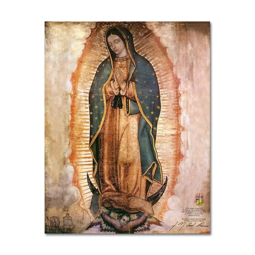

The Day of the Virgin of Guadalupe in Mexico Posters And Prints Canvas Wall Art Canvas Portrait Picture for Living Room Decor 20x30cm