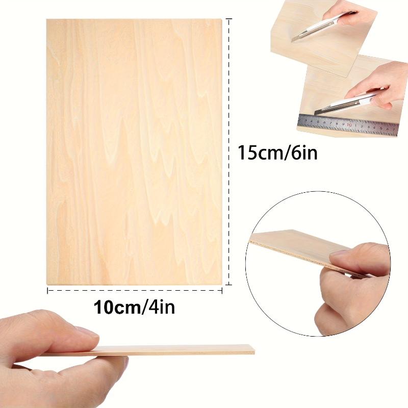 Wood Sheets Basswood Craft Board Unfinished Plank Plywood Thin Wooden Flat Diy Natural Timber Pieces Birch Drawing Painting