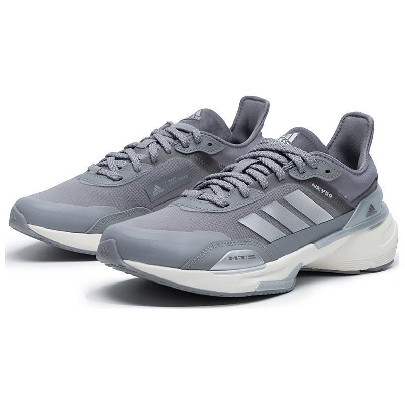 New Adidas MTS Cushioning Anti Slip And Wear Resistant Low Top Casual Running Shoes Unisex Gray Silver JI4189