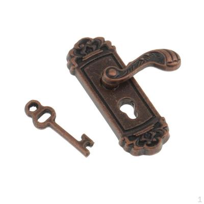 1:12 Scale Door Knob Right Handle Key Dollhouse Miniature Diy