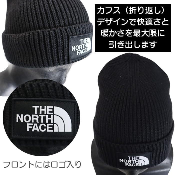 The North Face Knit Cap TNF Logo Box Cuffed Beanie Black Free Size