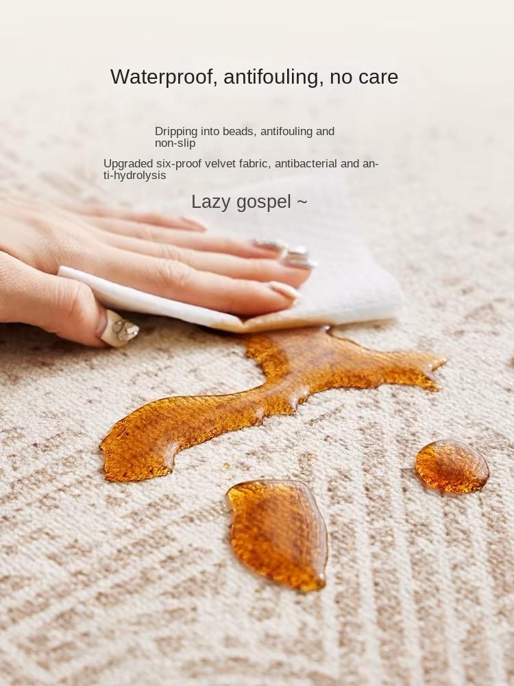 Französischer Wohnzimmer-Schoßflorteppich für den Haushalt, rutschfester und schmutzabweisender Teppich für die Schlafzimmerdekoration, Bettmatte