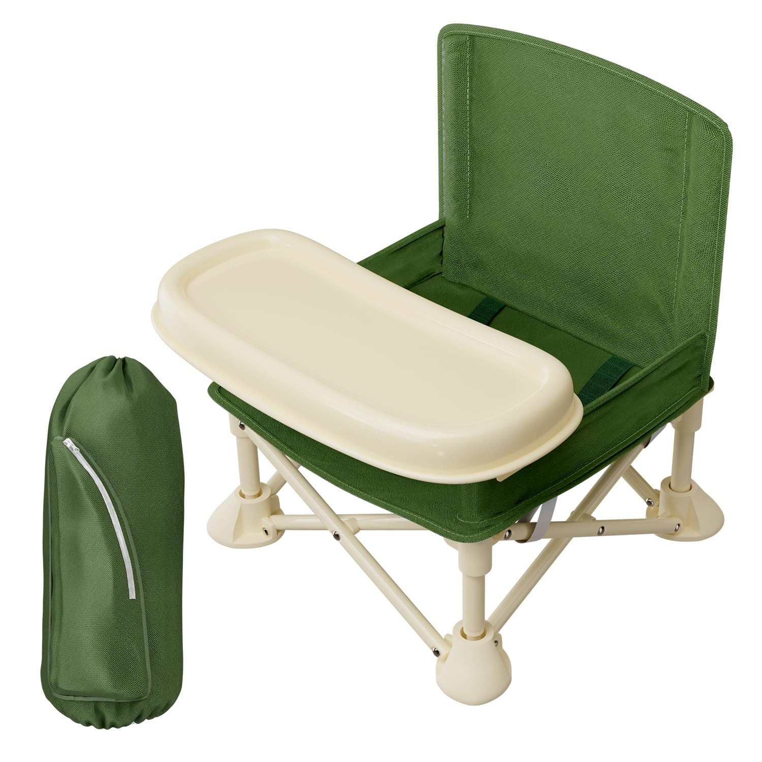 

Детский столик ICHIYO, прикрепленный к столу, с сумкой для хранения, для обедов в помещении и на улице, безопасный, грузоподъемность 15 кг, детский обеденный стул, стул, зелёный