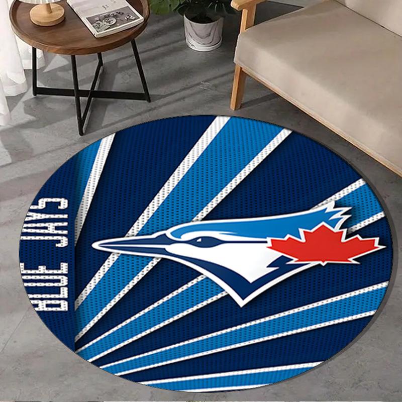Toronto Jays Round Rug for Livingroom,Bedroom, Palyroom, Chair Rug, Area rug, Circle Carpet, Large Size Fan Christmas gift