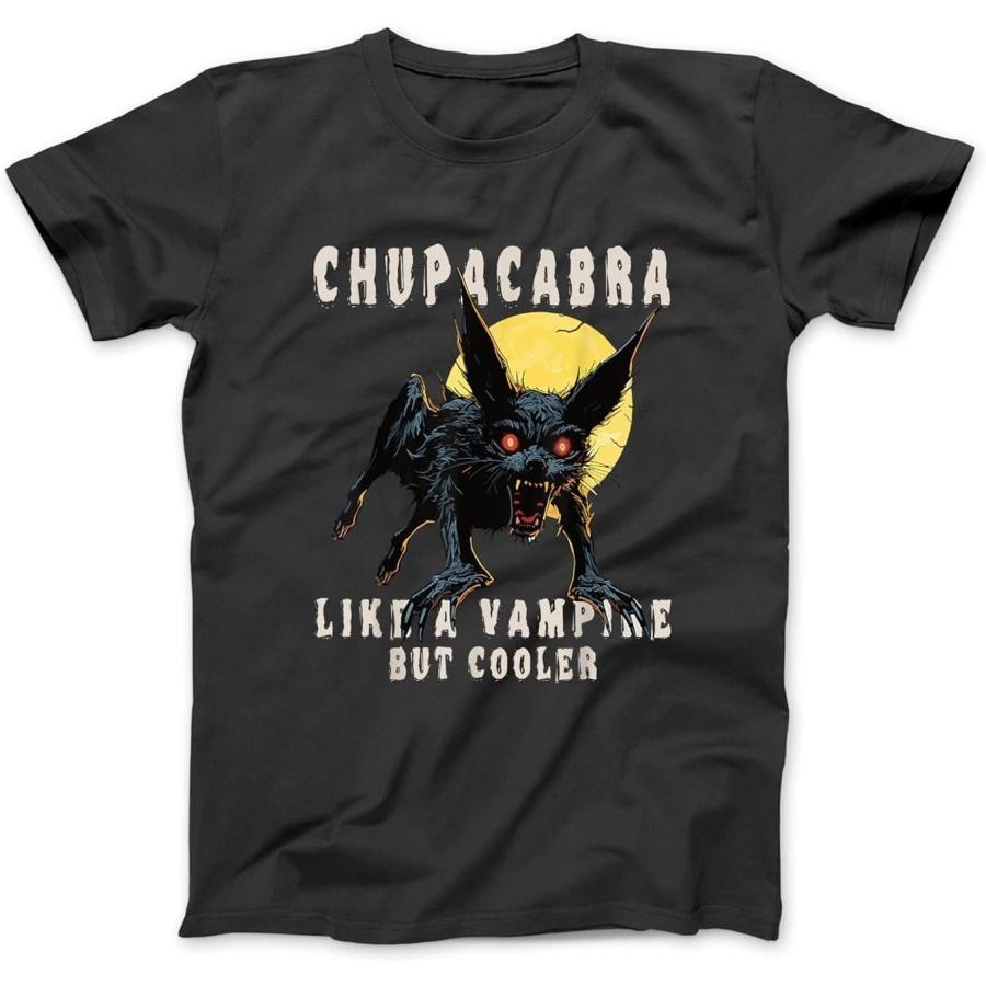 

Chupacabra Like a Vampire but Cooler - cryptid T-Shirt Sweatshirt Hoodie Tanktop for Men Women Kids Black XXXXXL чорний