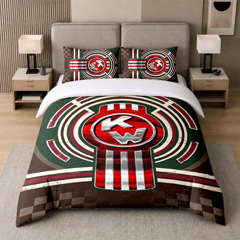 3Pcs Bedding SetKenworth Soft Bed Sheet and Two Pillowcases Home Bedroom Decor