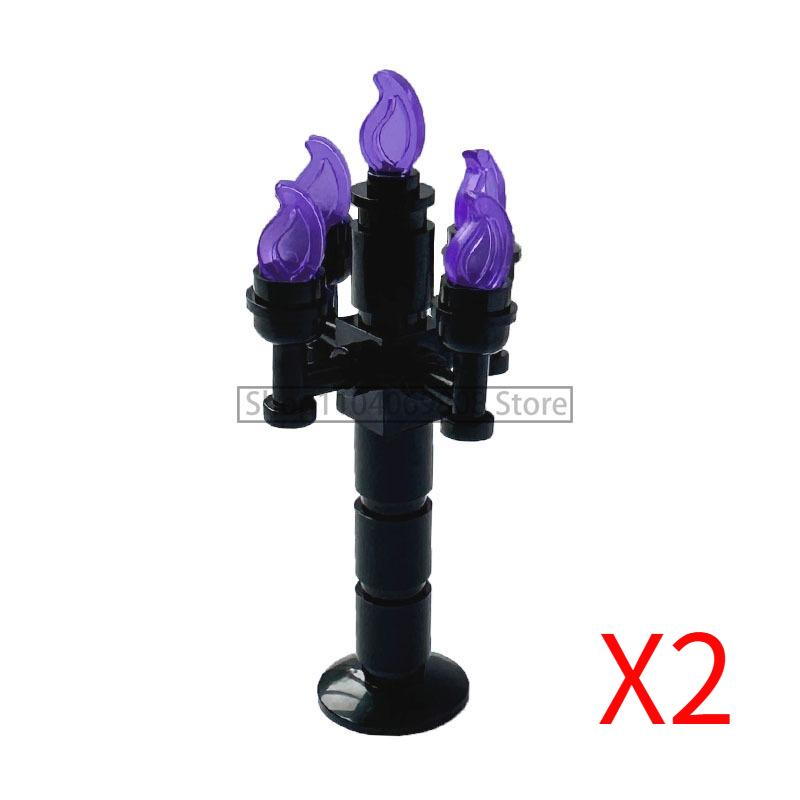 MOC Halloween Building Blocks Skeleton Army Knight Figures Flame Horse Medieval Vampire Furniture Assembly DIY Bricks Toys Gifts