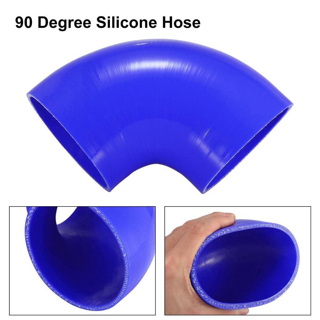 X AUTOHAUX Silikonslang, Silikonrör, Kylarslang, Vinkel 90°, Innerdiameter 4,0 tum