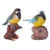 Vintage Miniature Bird Figurine Resin Small Animal Model Bird Statue Home Balcony Decoration