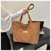 Ladies Bag Corduroy Shoulder Bag Tote Bag Handbag For Casual Outings Travel Office