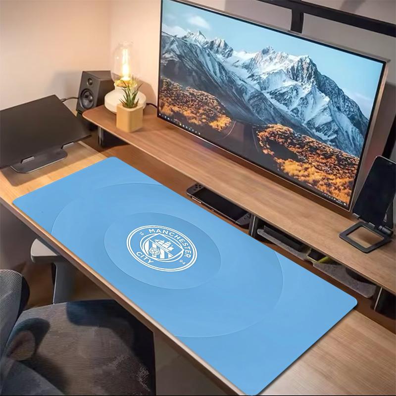 Manchester City Football Club Print Cushion Non-slip Laptop Tablet Big Mousepad XXL Mat Mini PC Playmat With Lock edge