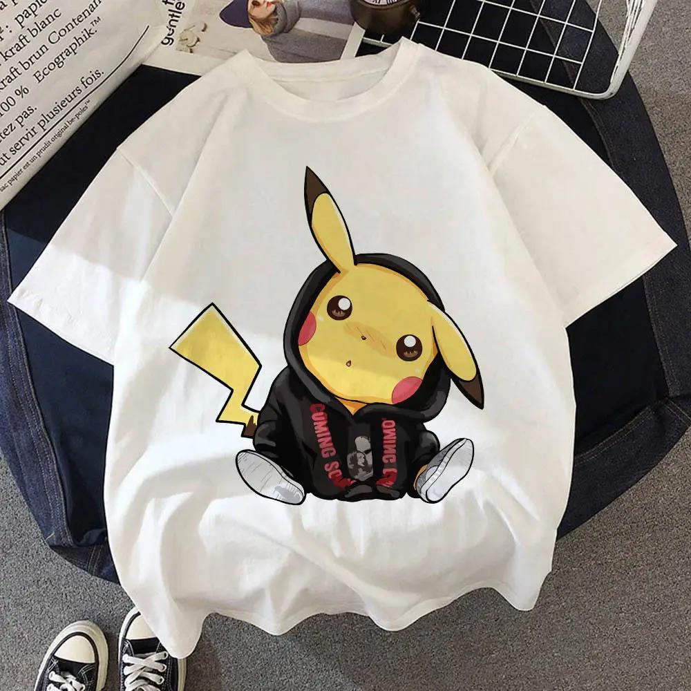 2026 New Pok É Mon Oneck Short Sleeved Cotton Tshirt for Adults Summer Pok É Mon Pikachu Clothes Comfortable and Casual Y2K