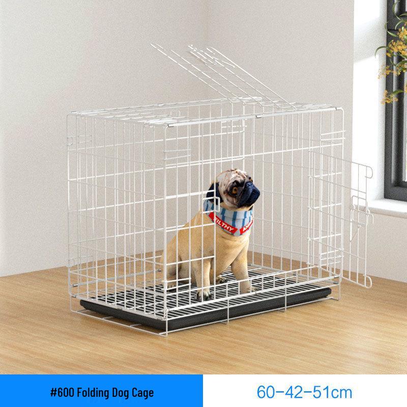 Reinforced Three-Layer Indoor Pet Cage with Toilet for Small Dogs