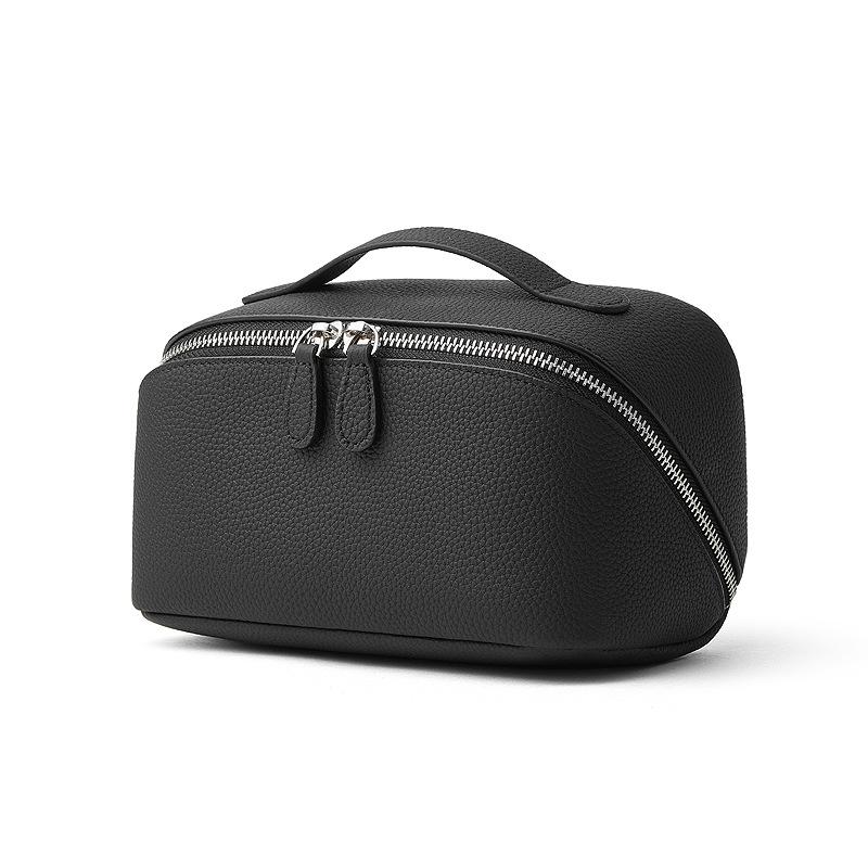 Prawdziwa Skórzana Torba do Przechowywania, Wielofunkcyjna Prawdziwa Skórzana Kosmetyczka Podróżna, Mała i Przenośna Kosmetyczka ze Skóry Bydlęcej