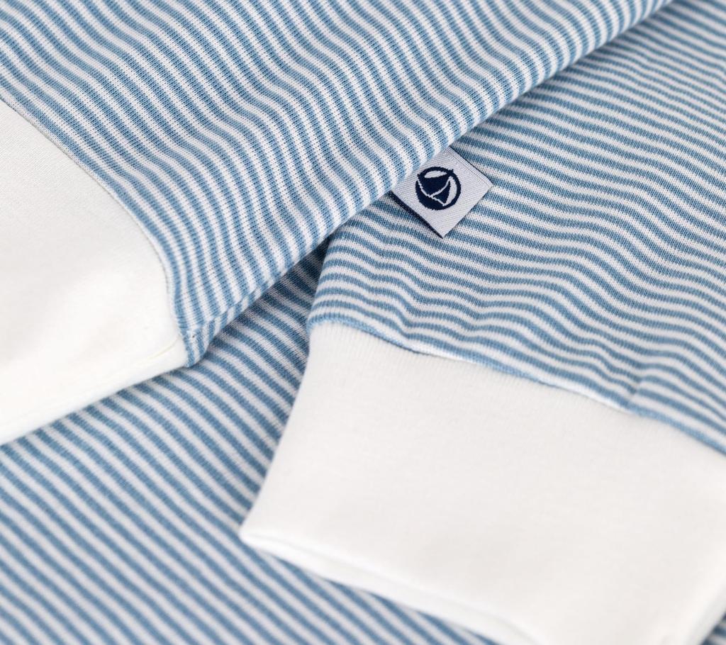 Petit Bateau Pajamas A0EAJ Light White XXS Blue/Off