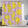 Cheese Shower Curtain Funny Mice Pattern Waterproof Bathroom Decor Farmhouse Kitchen Backdrop Novelty Home Decoration Gift