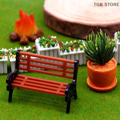 1Pcs DollHouse Mini Wooden Ornaments Benches Props Doll House Cartoon Bench Ornaments