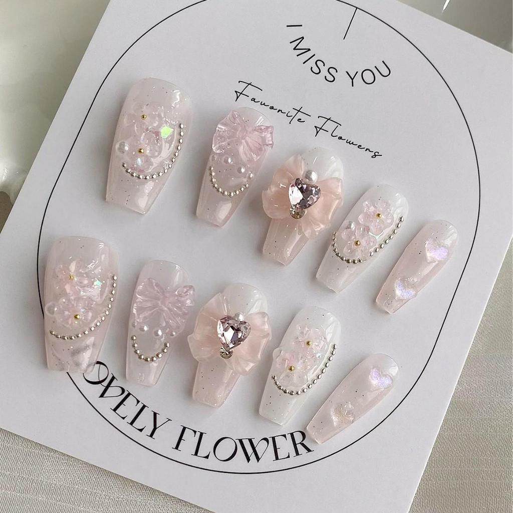 Sheer Fairy Nail Art Stickers: Wearable, Removable, Gentle False Nails