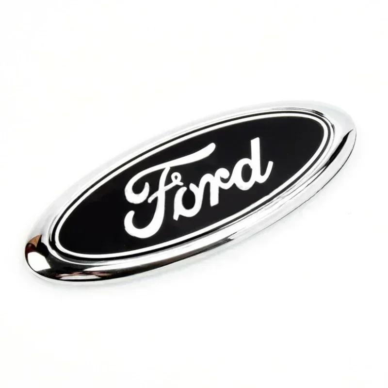15x6CM Car Front Hood Trunk Badge Logo Sticker For Ford Logo Kuga Mustang Fiesta Transit Focus Escape Ranger Mondeo Car Styling