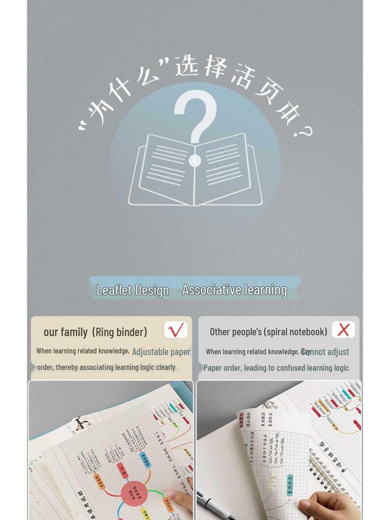 Large A4 Grid Softcover Mind Map Notebook for Exams