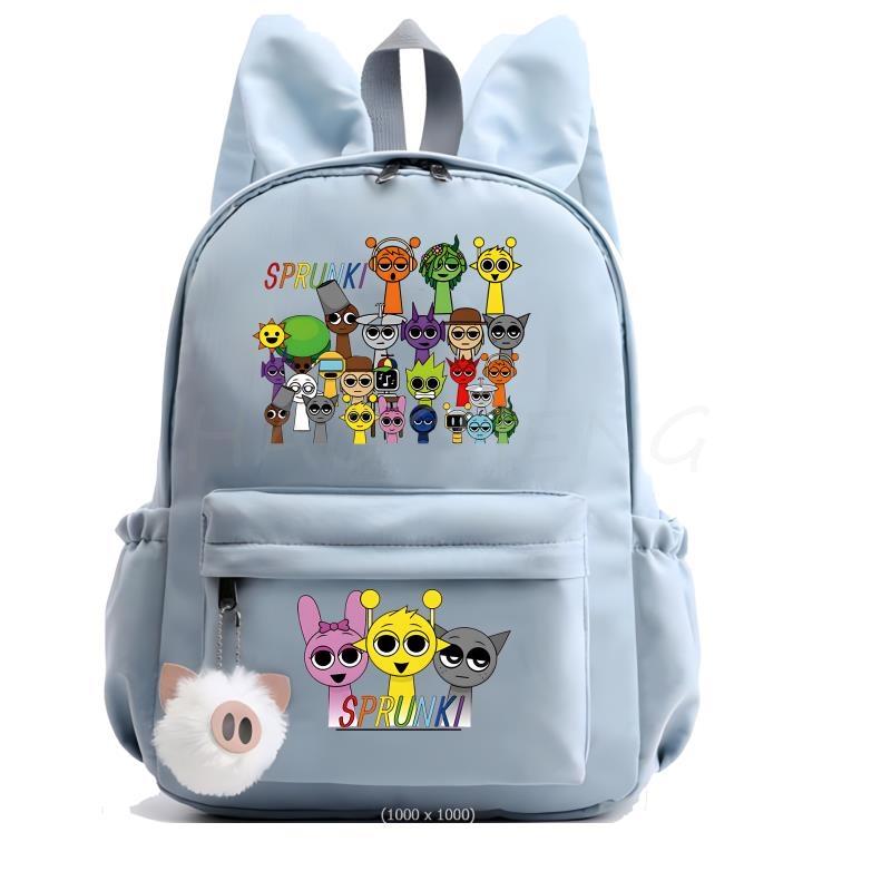 Hot New Sprunki Print Backpack for Girl Boy Student Teenager Children Rucksack Casual Women Cute School Bag Kids Birthday Gift