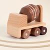 Giocattoli in Legno Legno di Faggio Blocchi Auto Escavatore Cartone Animato Giocattoli Educativi Montessori Ambulanza per Bambini Auto della Polizia Regalo di Compleanno