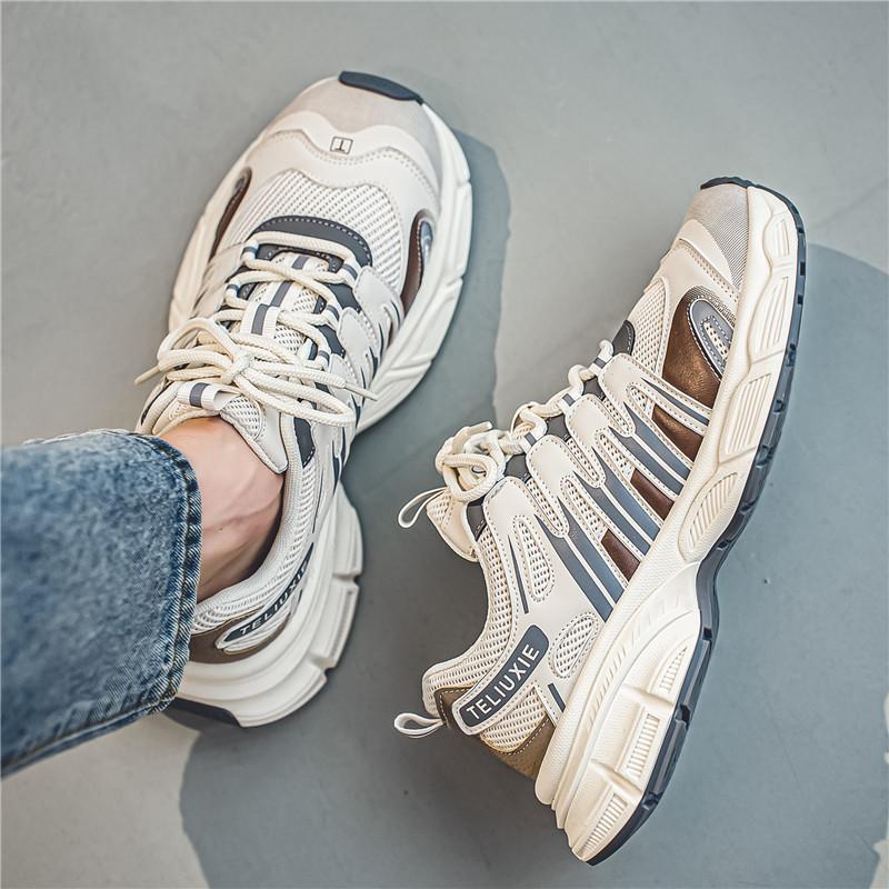 Teenagers Adults Anti Slip Wear-resistant Fashionable Retro Outdoor Thick Soled Running Shoes Sports Shoes Casual Shoes