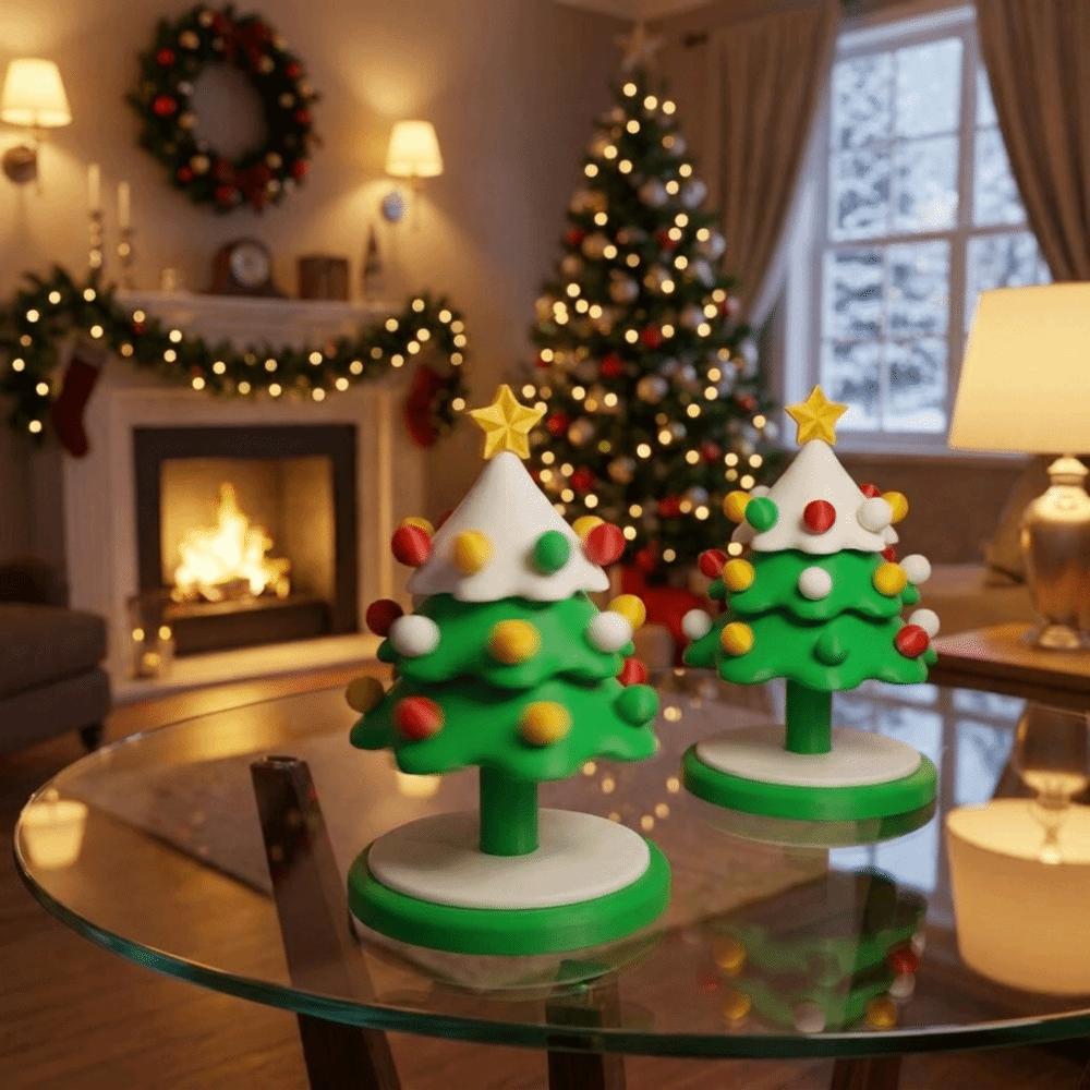 3D Printed 3D Printed Dancing Christmas Tree Detachable Christmas Tree Fidget Toy  Office Desktop
