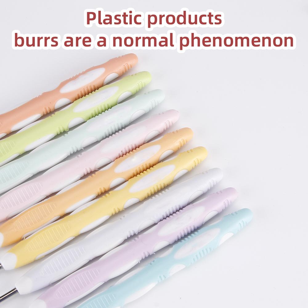 9pc/set DIY hand woven yarn creative crochet tool, knitting needles, TPR plastic handle aluminum crochet hook set, 0.8mm-2.75mm