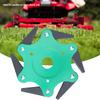 6 Teeth Brush Cutter Steel Blade 65mn Agricultural Lawn Mower Grass Trimmer Eater Head (Green)