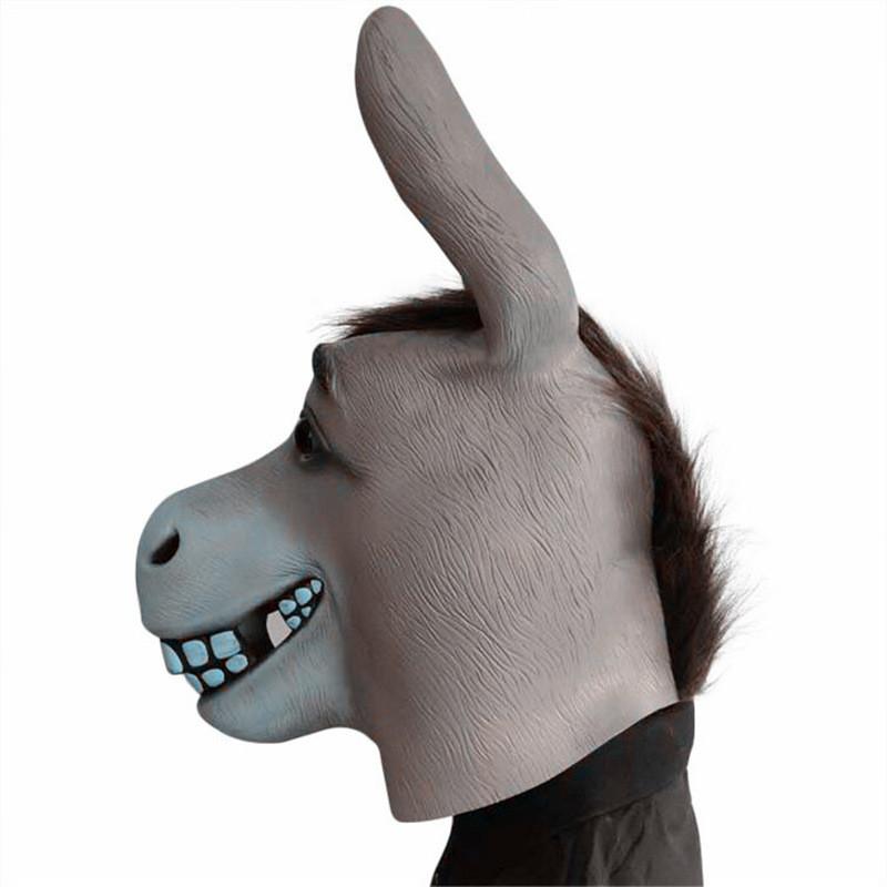 Funny Donkey Mask For Role Play With Latex Material For Party Costumes