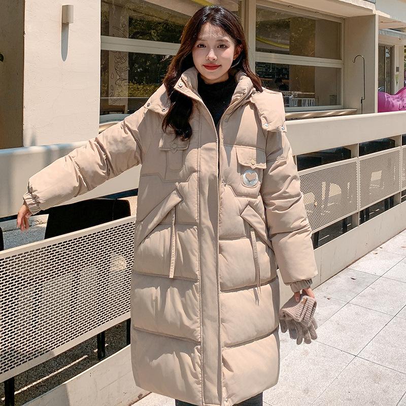 Down cotton coat for women, 2025 winter new style cotton coat, medium and long fashionable all-matching thick loose figure-flattering winter coat