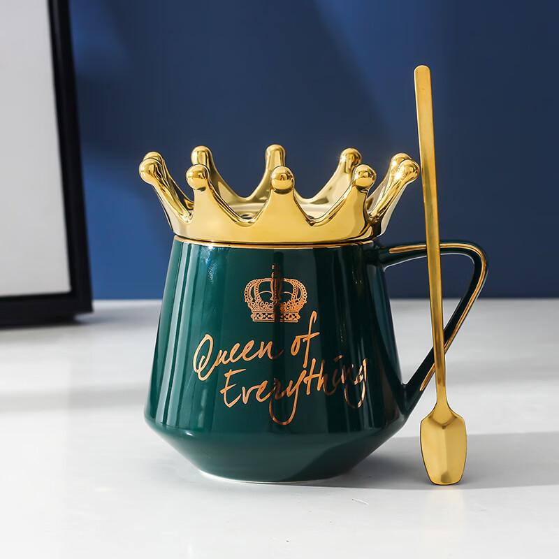 Nufeng Creative Crown Ceramic Mug with Lid