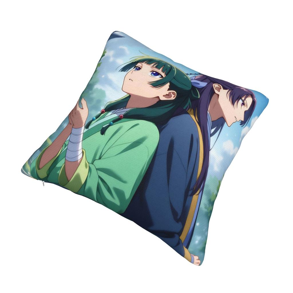 The Apothecary Diaries Anime Pillowcase Printing Fabric Cushion Cover Decor Maomao Jinsi Throw Pillow Case Cover Car Square
