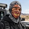 3D Face Printed Old Man Balaclava Face Mask Paisley Print Funny Face Funny Ski Mask Full Coverage Elastic Winter Mask Cover