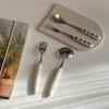 Coltello Cucchiaio Motivo Floreale Retrò Forchetta Acciaio Inossidabile Manico Ceramica Cucchiaino Torta Dessert Forchetta Frutta Set Cucchiaino Caffè