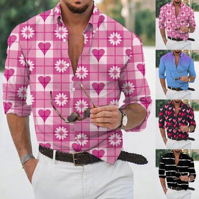 Designer Spring Summer Men's Casual  3D Halloween Printing Hawaii Shirt Blouse Long Sleeve Shirts